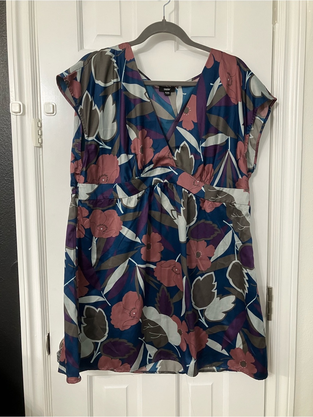 Mossimo Floral Mini Dress in Navy, Mauve, Purple